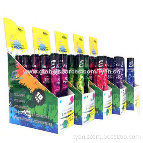 2014 hot selling disposable e-hookah shisha pen, 500 puffs with many different flavors